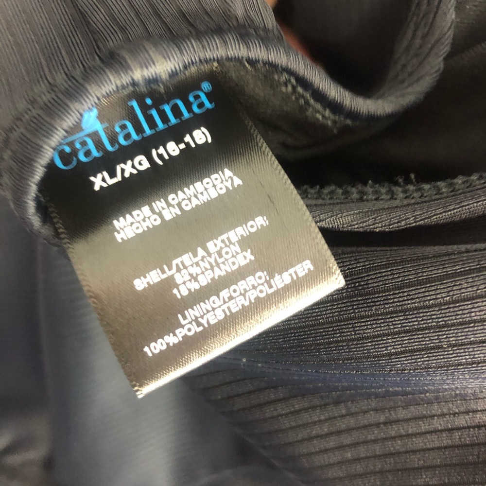 Catalina Black One Piece Swimsuit XL - Picture 6 of 8
